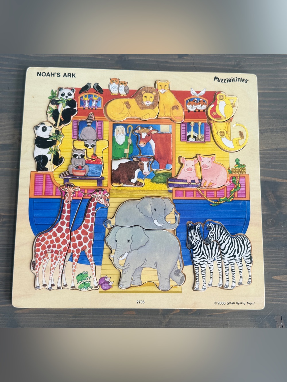 Vintage wood Noah’s Ark puzzle